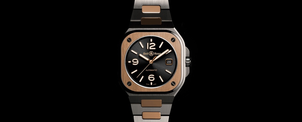 Bell&amp;Ross BR05 Black Steel &amp; Gold