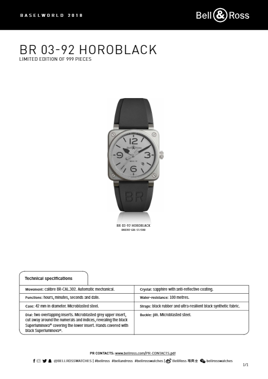 Bell & ross discount horoblack